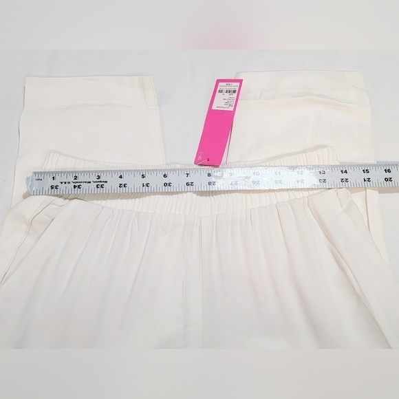 Lilly Pulitzer Women's XS Alaura Pant Coconut Mid Rise Twill Pull-on Pockets - Picture 4 of 11